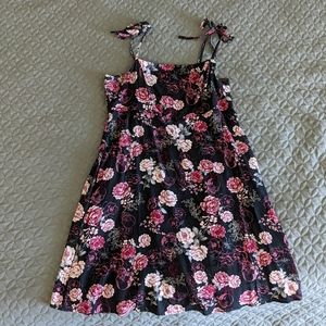 Black with Pink Skull & Roses Dress
